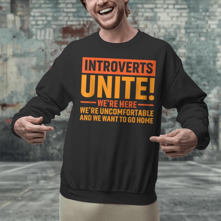 Introvert Antisocial Sarcasm Introverts Unite Anti Social Unisex Sweatshirt