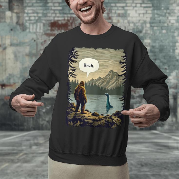 Introvert Bigfoot Sasquatch Loch Ness Monster Bruh Unisex Sweatshirt Introvert Bigfoot Sasquatch Loch Ness Monster Bruh Unisex Sweatshirt