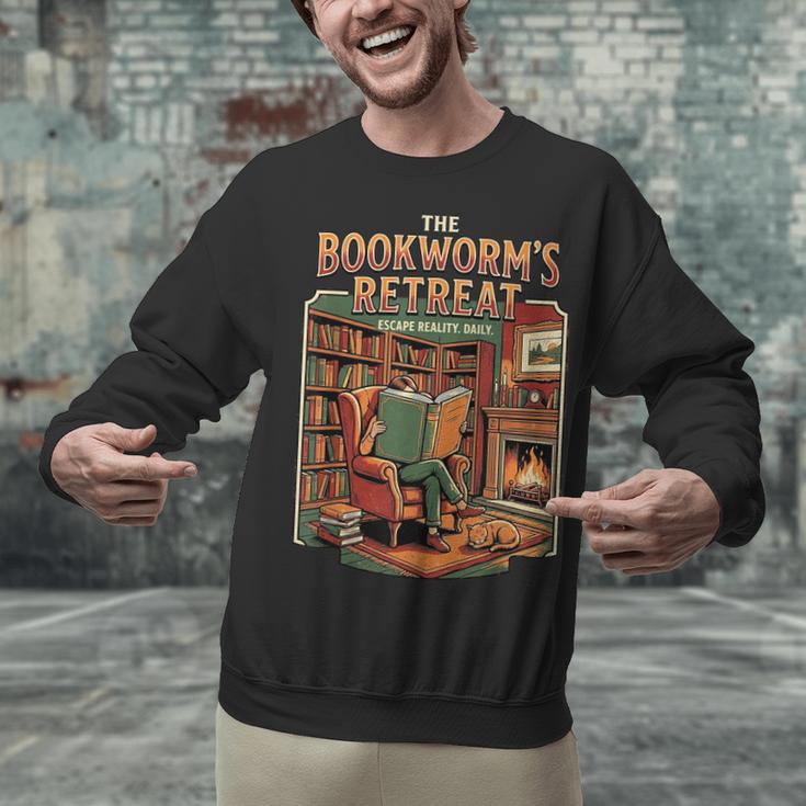 Introvert Book Lover The Bookworm's Retreat Unisex Sweatshirt