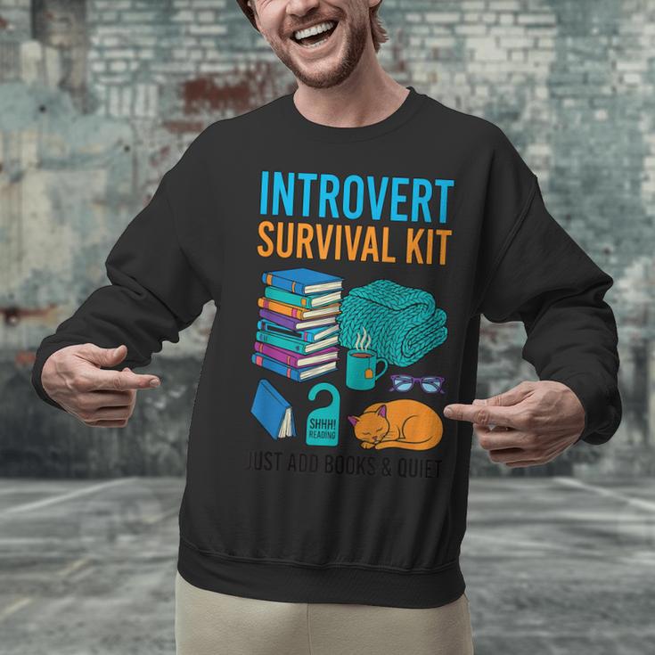 Introvert Book Lover Introvert Survival Kit Unisex Sweatshirt