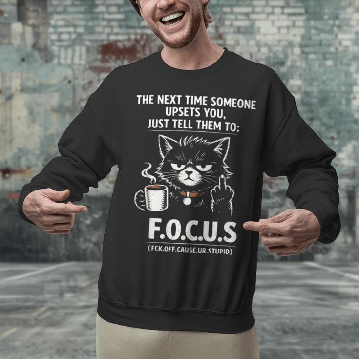 Introvert Cat Coffee Sarcastic Dark Humor Focus Meme Graphic Unisex Sweatshirt Introvert Cat Coffee Sarcastic Dark Humor Focus Meme Graphic Unisex Sweatshirt