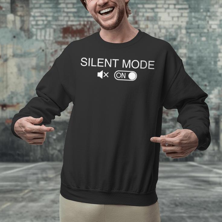 Introvert Introverts Silent Mode Minimalist Men Unisex Sweatshirt