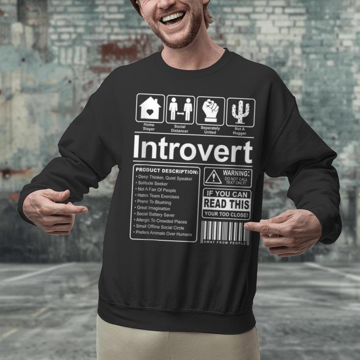 Introvert Label Antisocial Loner Socially Awkward Unisex Sweatshirt Introvert Label Antisocial Loner Socially Awkward Unisex Sweatshirt