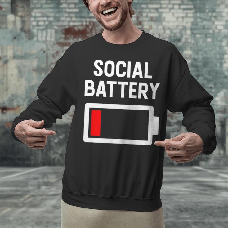 Introvert Low Social Battery Level Anti Social People Unisex Sweatshirt Introvert Low Social Battery Level Anti Social People Unisex Sweatshirt