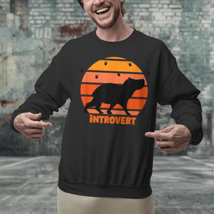 Introvert Retro Sunset Capybara Tee Unisex Sweatshirt Introvert Retro Sunset Capybara Tee Unisex Sweatshirt