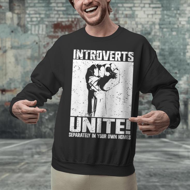 Introverts Unite Separately In Your Own Homes Introvert Unisex Sweatshirt