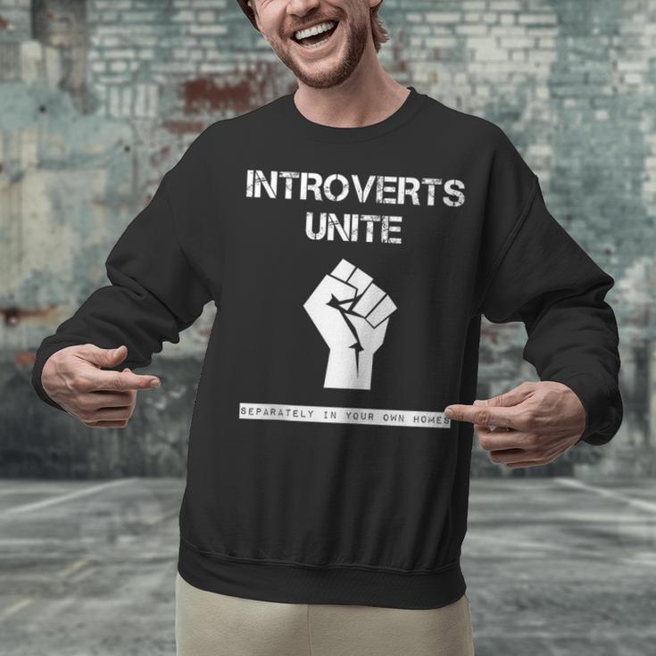 Introverts Unite Separately In Your Own Homes Sarcasm Unisex Sweatshirt Introverts Unite Separately In Your Own Homes Sarcasm Unisex Sweatshirt