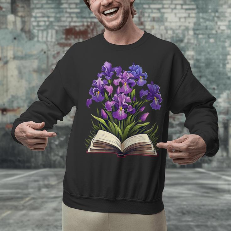 Irises Flowers Book Iris Floral Unisex Sweatshirt