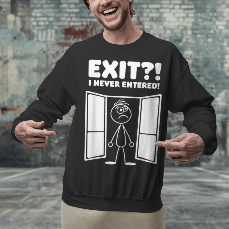 Irony Sarcasm Introvert Dry Humor Comic Cartoon Geek Nerd Unisex Sweatshirt