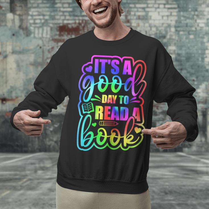 Its A Good Day To Read Book Kids Boys Girls Reading Graphic Unisex Sweatshirt