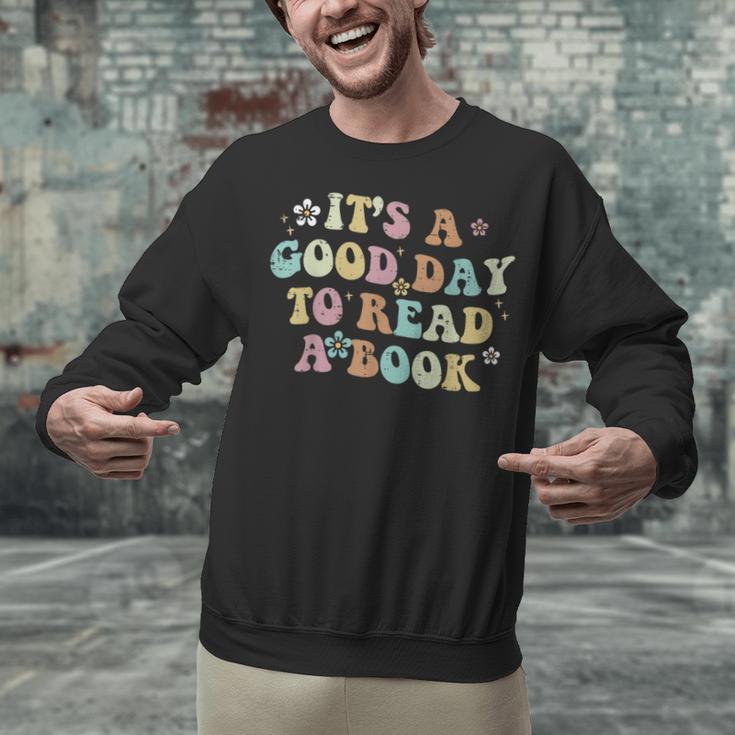 It's A Good Day To Read A Book Reading Librarian Teacher Kid Unisex Sweatshirt