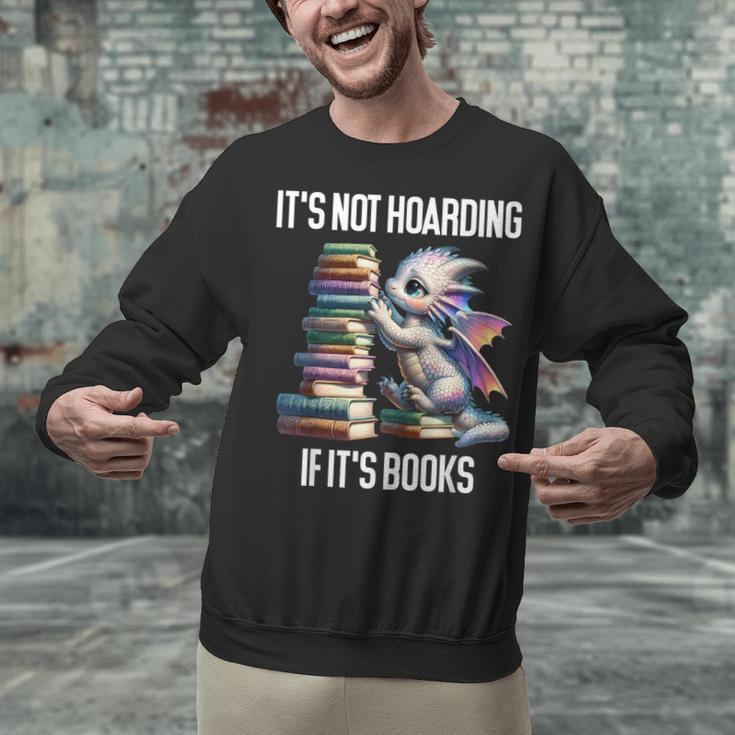 It's Not Hoarding If It's Books ShirtDragon Reading Book Unisex Sweatshirt