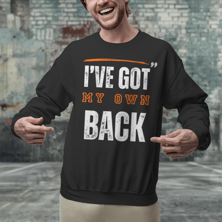 I’VE GOT MY OWN BACK INTROVERT Words On Back Unisex Sweatshirt I’VE GOT MY OWN BACK INTROVERT Words On Back Unisex Sweatshirt