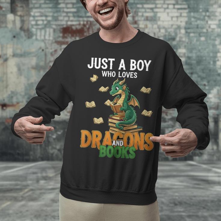 Just a Boy Who Loves Dragons And Books Reading Dragon Unisex Sweatshirt Just a Boy Who Loves Dragons And Books Reading Dragon Unisex Sweatshirt