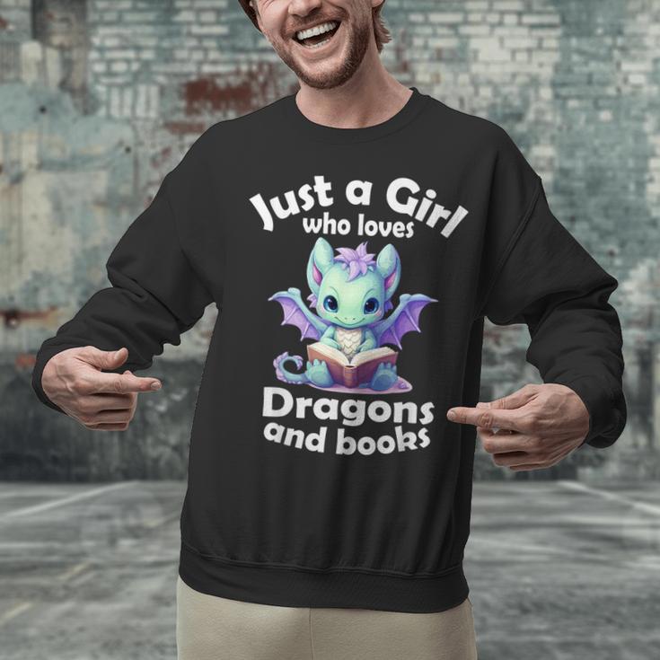 Just a Girl Who Loves Dragons And Books Dragon For Kids Unisex Sweatshirt Just a Girl Who Loves Dragons And Books Dragon For Kids Unisex Sweatshirt