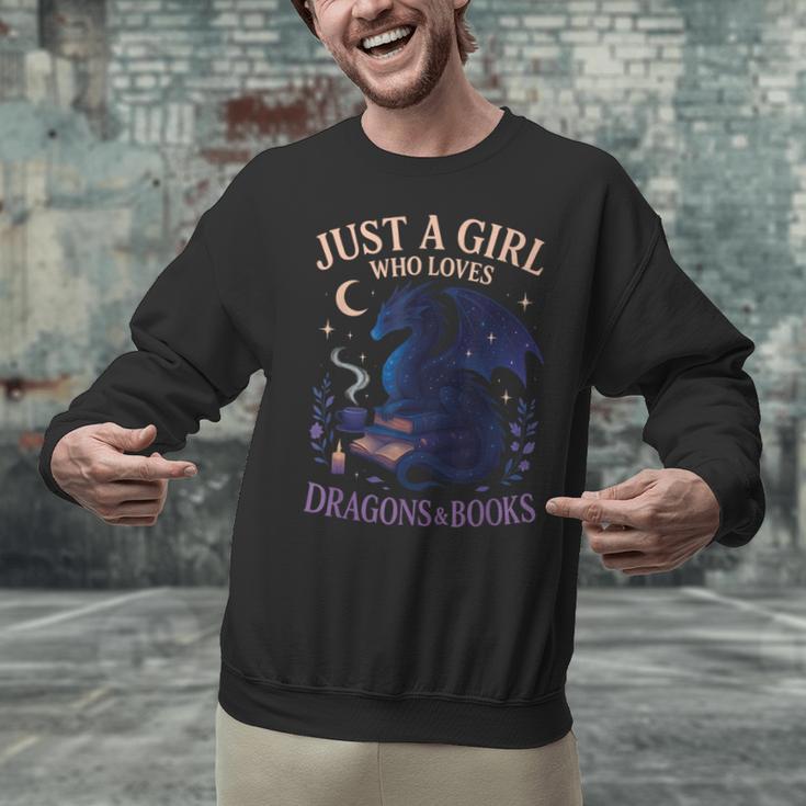 Just a Girl Who Loves Dragons And Books Fantasy Unisex Sweatshirt Just a Girl Who Loves Dragons And Books Fantasy Unisex Sweatshirt