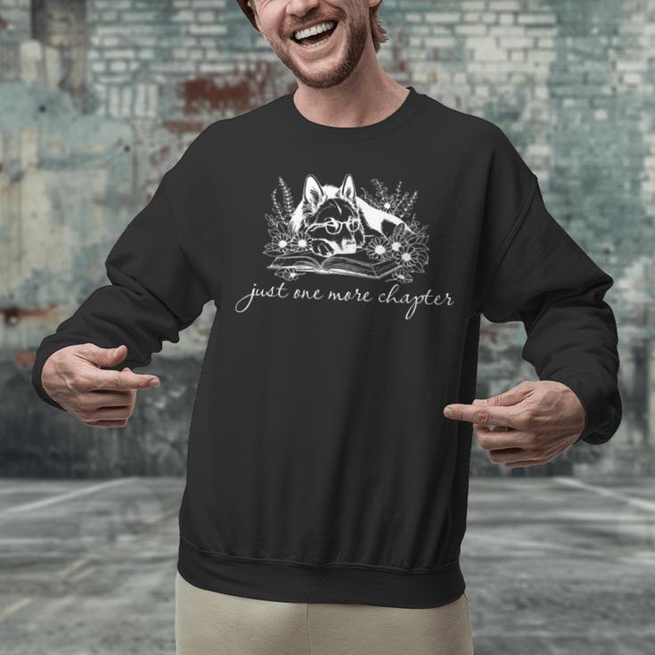 Just One More Chapter Dog German Shepherd Book Lover Unisex Sweatshirt
