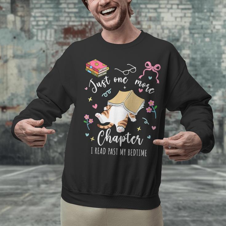 Just One More Chapter I Read Past My Bedtime Cat Book Lover Unisex Sweatshirt Just One More Chapter I Read Past My Bedtime Cat Book Lover Unisex Sweatshirt