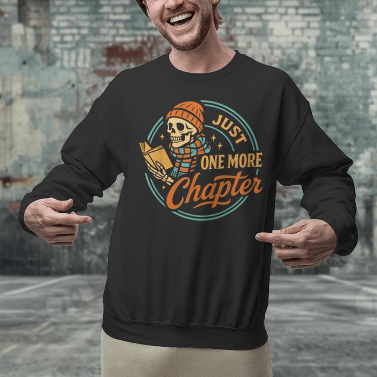 Just One More Chapter Skeleton Reading Book Scaft Beanie Unisex Sweatshirt