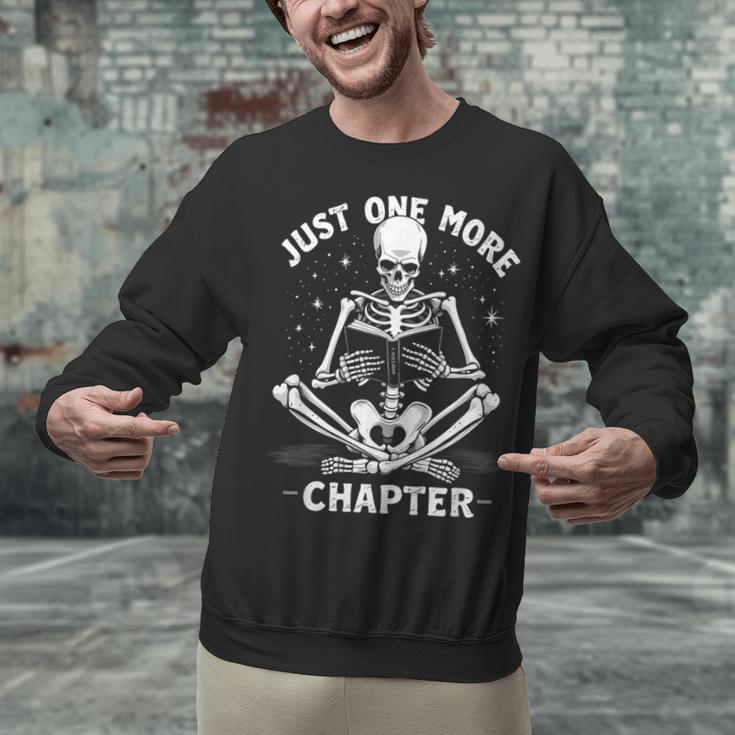 Just One More Chapter Skeleton Reading Bookworm Unisex Sweatshirt Just One More Chapter Skeleton Reading Bookworm Unisex Sweatshirt
