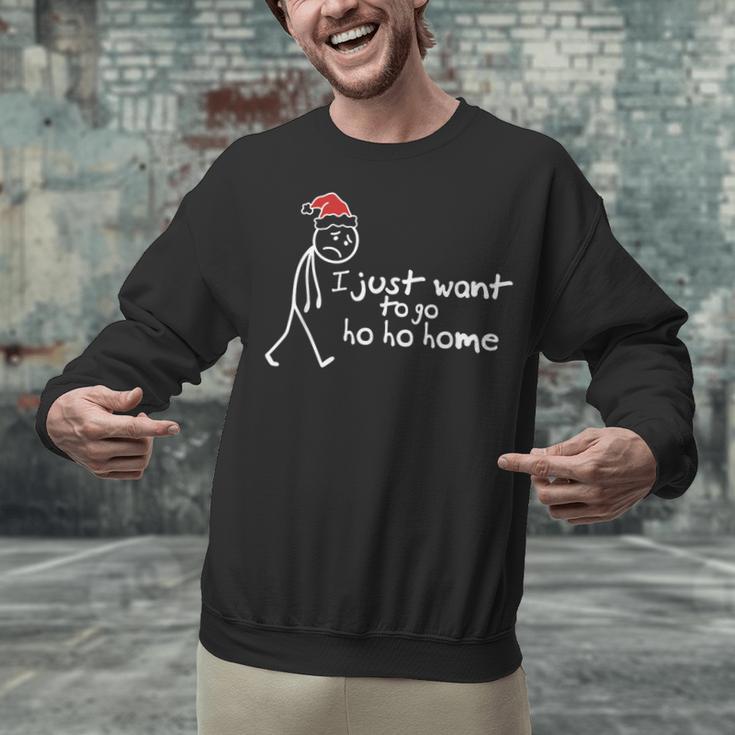 I Just Want To Go Ho Ho Home Christmas Introvert Unisex Sweatshirt
