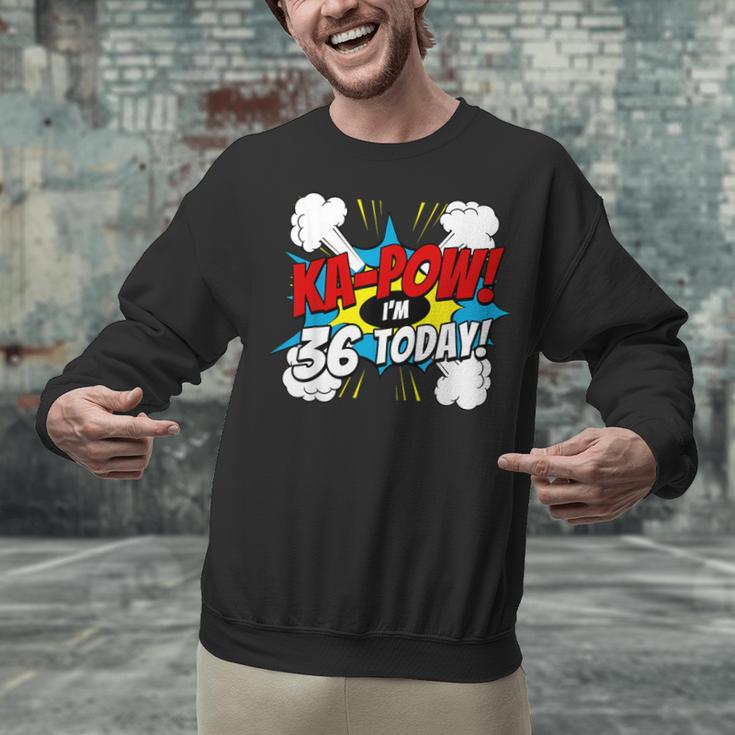 Ka-Pow 36 Years Old Comic Book 36th Birthday Super Hero Unisex Sweatshirt Ka-Pow 36 Years Old Comic Book 36th Birthday Super Hero Unisex Sweatshirt