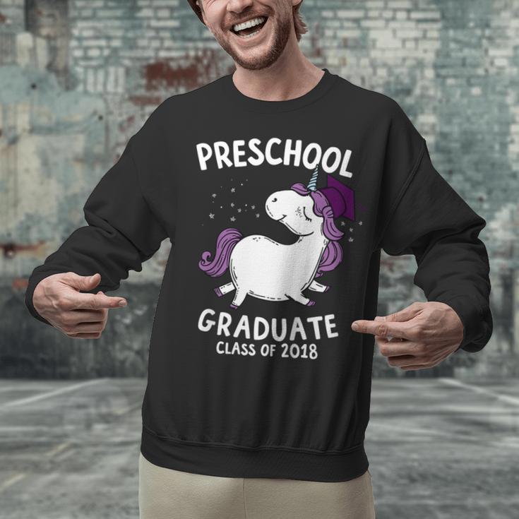 Kids Class Of 2018 Unicorn Preschool Graduation For Girls Unisex Sweatshirt