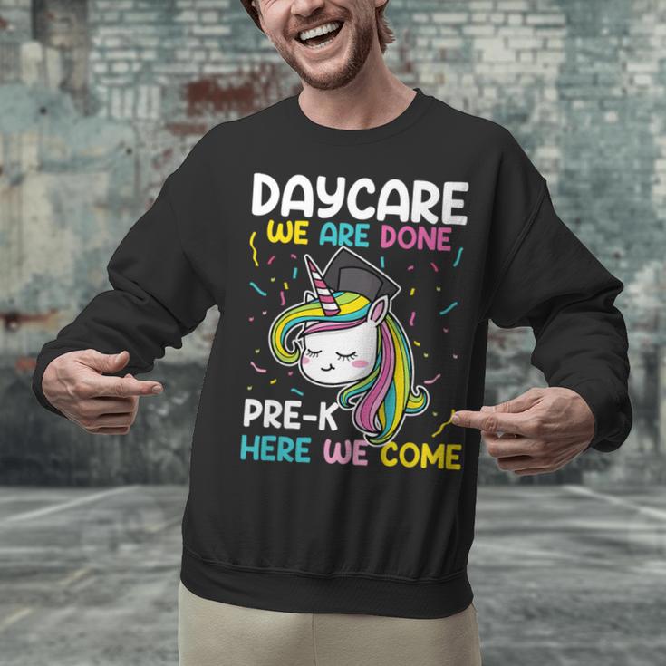 Kids Daycare Graduation Unicorn Last Day Of School Kids Unisex Sweatshirt