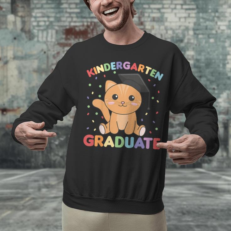 Kids Kindergarten Graduate Cat Graduation Unisex Sweatshirt