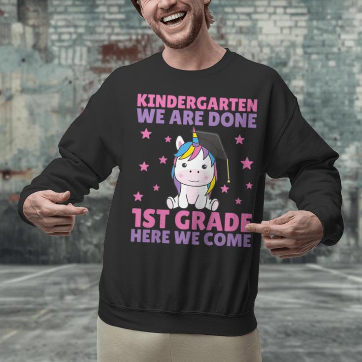 Kids Kindergarten Graduate Unicorn Graduation Unisex Sweatshirt