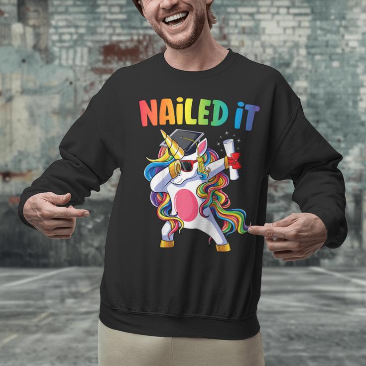 Kids Kindergarten Graduation Shirt Unicorn Graduate Nailed It Unisex Sweatshirt