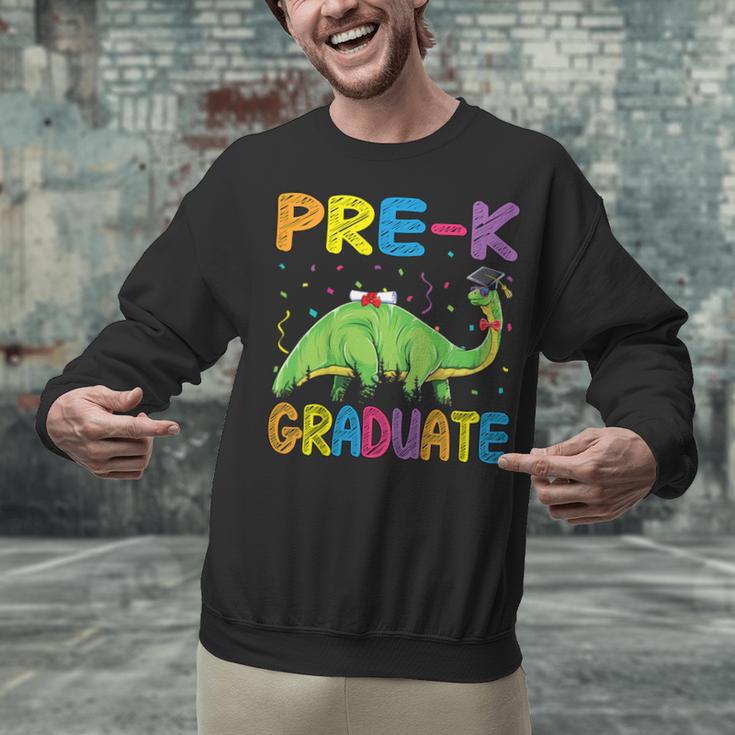 Kids Pre-K Graduate Brontosaurus Dino Pre Kindergarten Graduation Unisex Sweatshirt