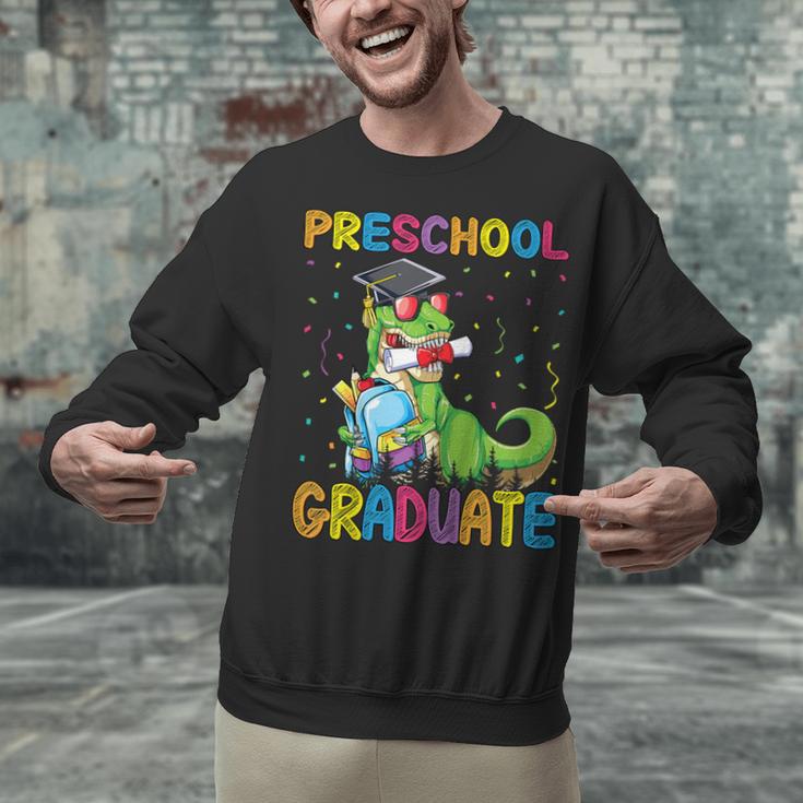 Kids Preschool Graduate T-Rex Dinosaur Preschool Graduation Unisex Sweatshirt