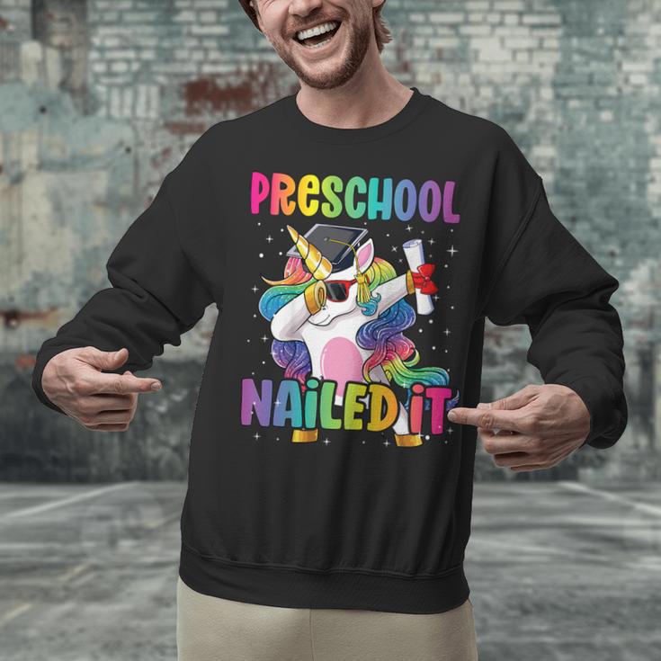 Kids Preschool Graduate Unicorn Nailed It Preschool Graduation Unisex Sweatshirt