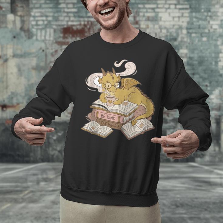 Be Kind Stay Weird Read Books Cute Dragon Unisex Sweatshirt Be Kind Stay Weird Read Books Cute Dragon Unisex Sweatshirt