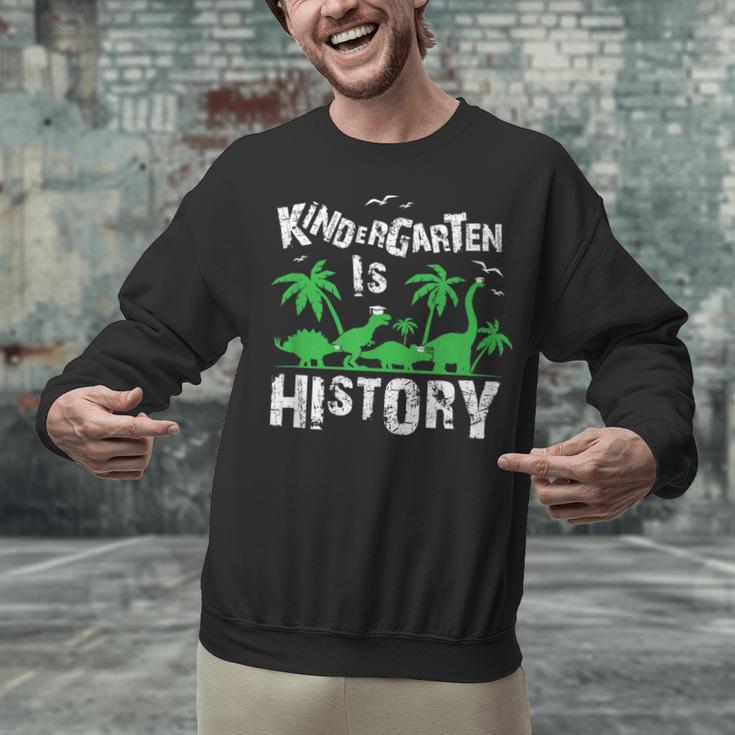 Kindergarten Is History Dinosaur Graduation Unisex Sweatshirt