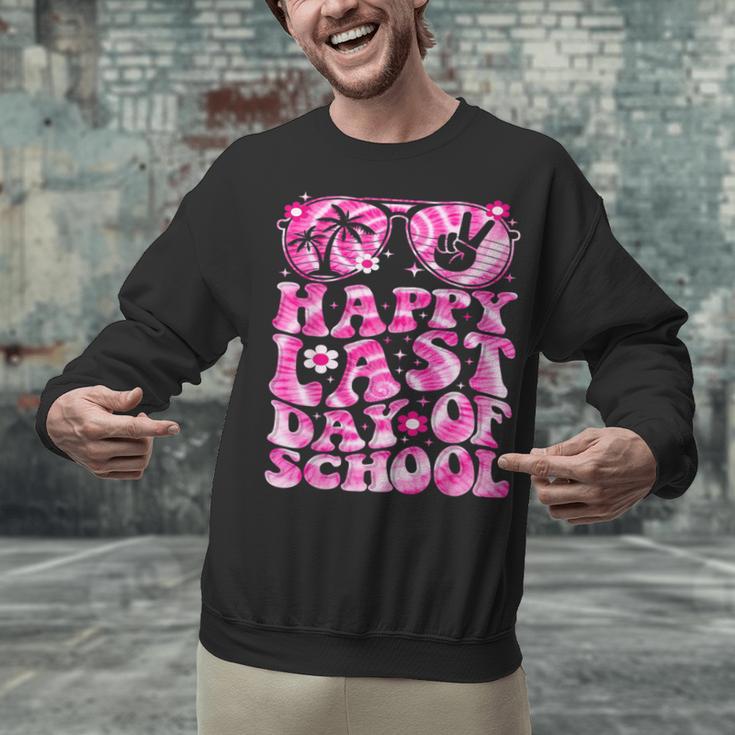 Last Day Of School Teacher Students School Graduation Groovy Unisex Sweatshirt