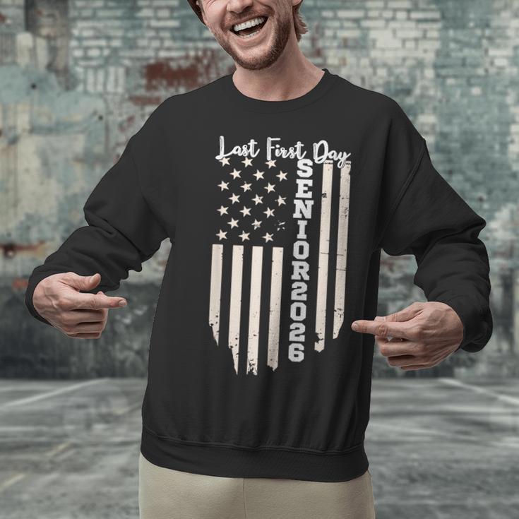 Last First Day Senior 2026 USA Flag Graduation Class Of 2026 Unisex Sweatshirt