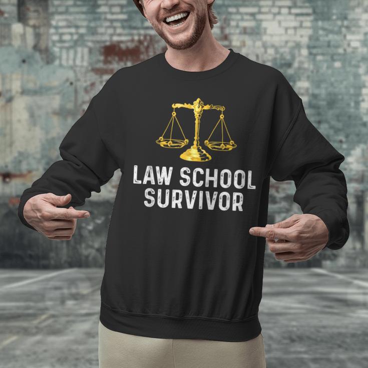 Law School Survivor Humor Law School Graduation Quote Unisex Sweatshirt