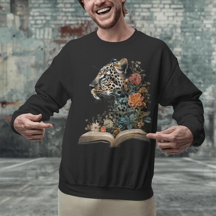 Leopard Book Flower Unisex Sweatshirt