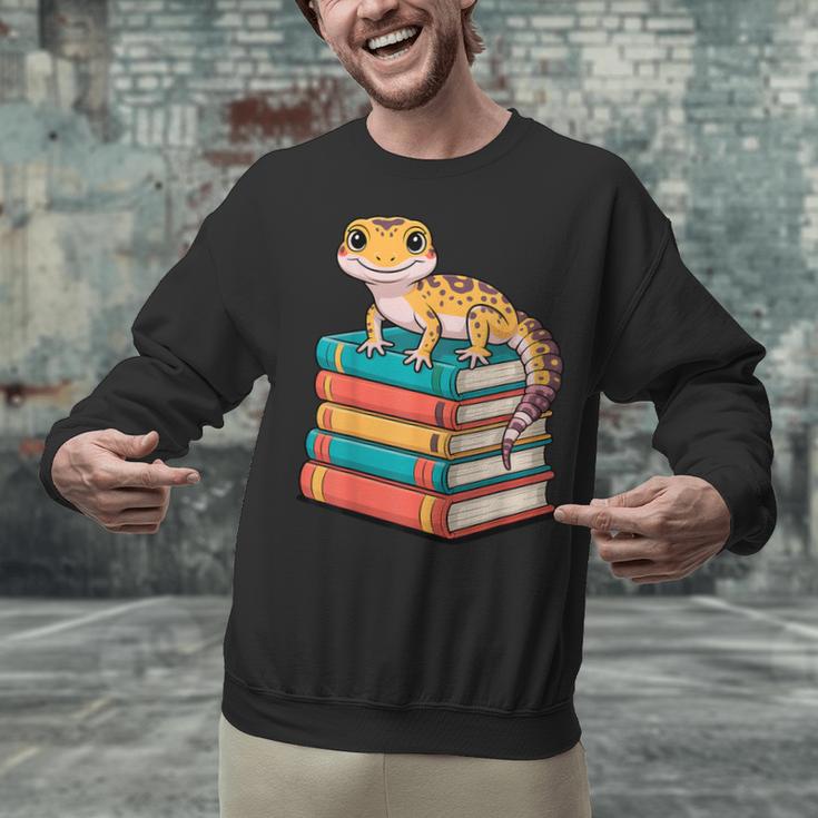 Leopard Gecko Book Lover Reading Unisex Sweatshirt