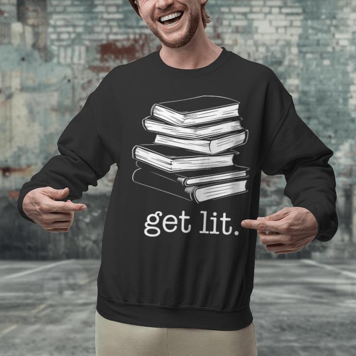 Let's Get Lit Books Unisex Sweatshirt Let's Get Lit Books Unisex Sweatshirt