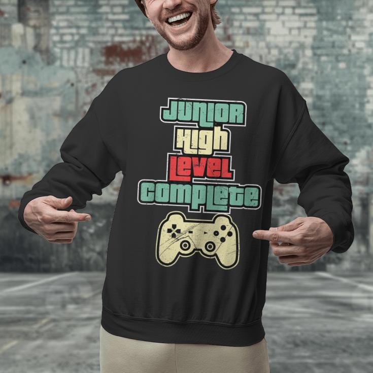 Level Complete Jr High School Graduation Grad SloganShirt Unisex Sweatshirt