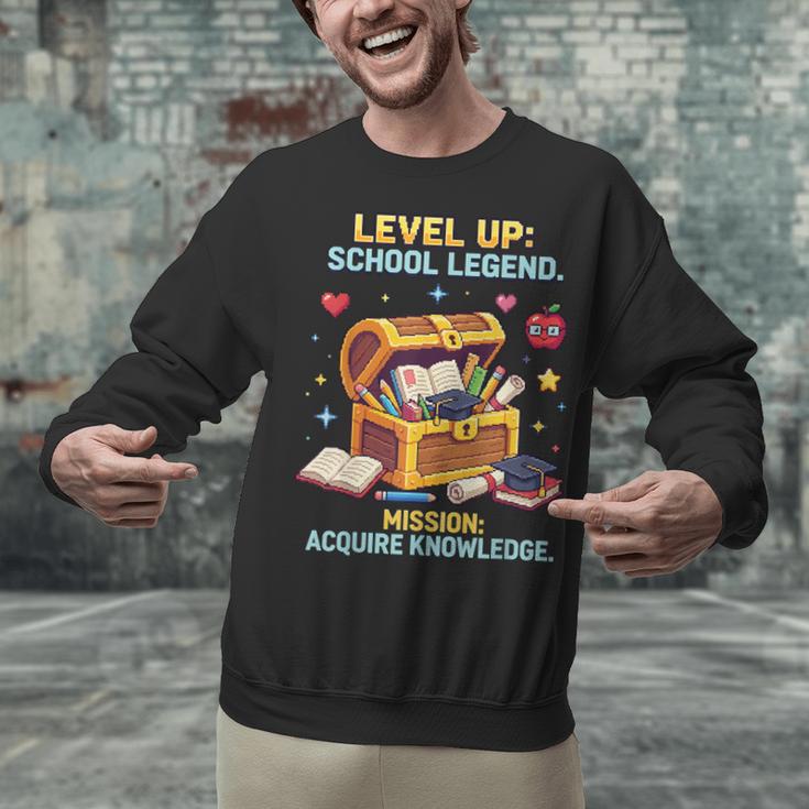 Level Up School Legend Video Game Pixel Art Graduation Unisex Sweatshirt