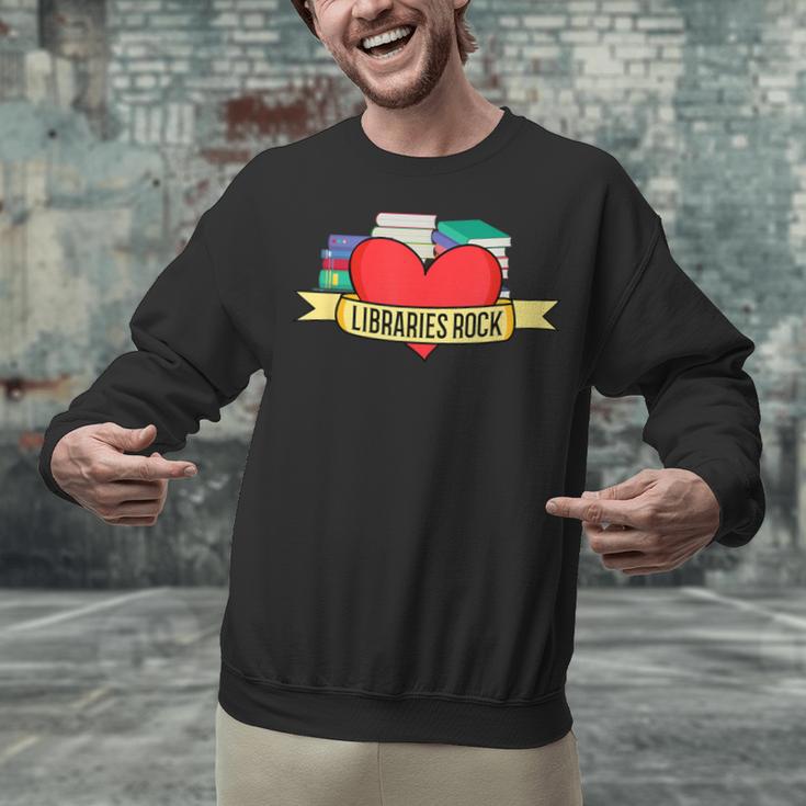 Librarian Library Assistant Libraries Rock Book Lover Unisex Sweatshirt
