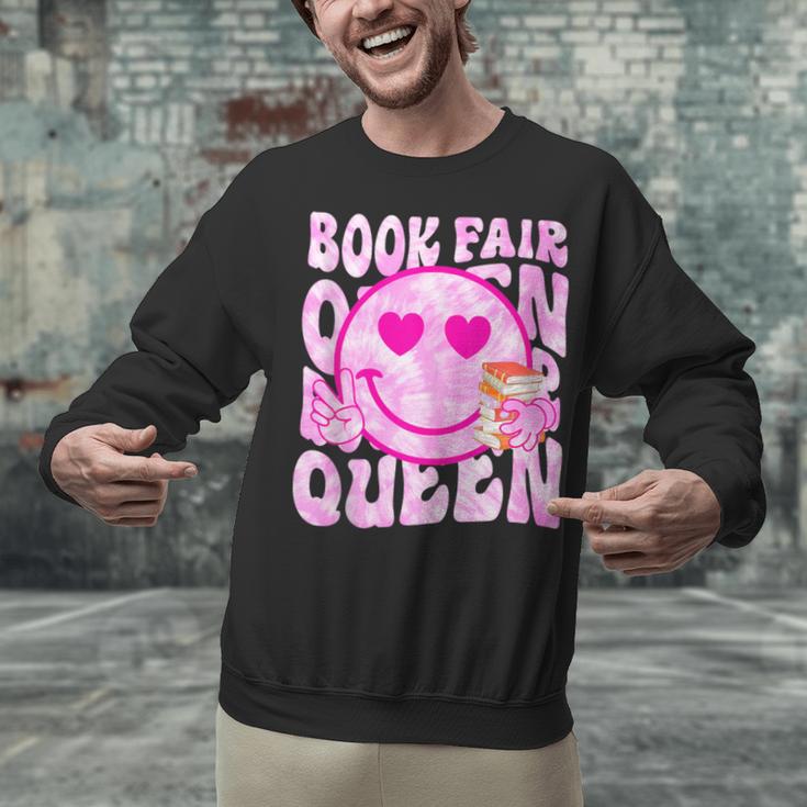Library Book Fair Queen Vibe Groovy Tie Dye School Reading Unisex Sweatshirt Library Book Fair Queen Vibe Groovy Tie Dye School Reading Unisex Sweatshirt