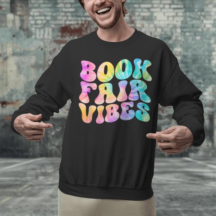 Library Book Fair Vibe Tie Dye School Reading Nostalgic Unisex Sweatshirt Library Book Fair Vibe Tie Dye School Reading Nostalgic Unisex Sweatshirt