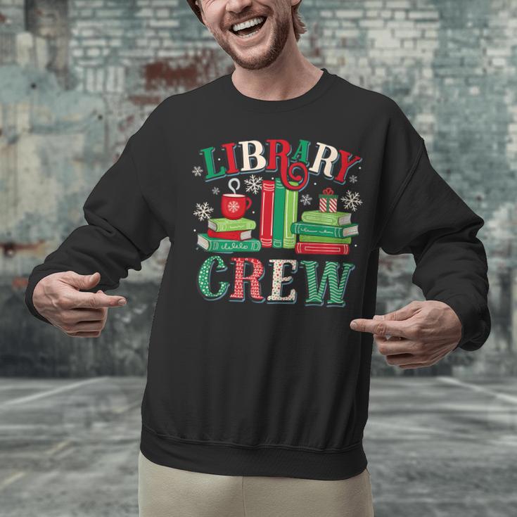 Library Crew Book Lovers Reader Teacher Librarian Christmas Unisex Sweatshirt