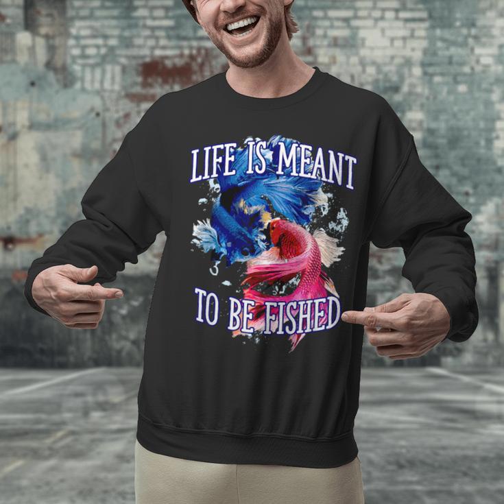 Life Meant To Fished Introvert Sayings Antisocial Quotes Unisex Sweatshirt Life Meant To Fished Introvert Sayings Antisocial Quotes Unisex Sweatshirt