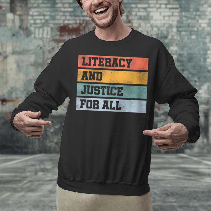 Literacy And Justice For All Stop Book Banning Banned Books Unisex Sweatshirt Literacy And Justice For All Stop Book Banning Banned Books Unisex Sweatshirt